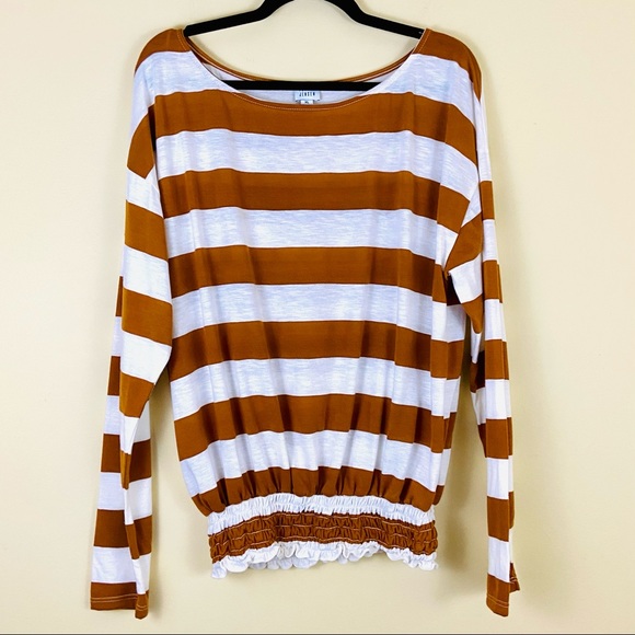 Evereve Tops - Evereve Peyton Jensen Stripe Smocked Waist Blouse